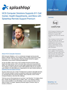 Estudo de caso da HCS Computer Solutions com a Splashtop