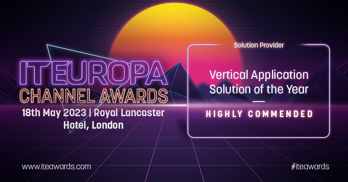 IT Europa Highly Commended - Vertical Application Solution of the Year 2023