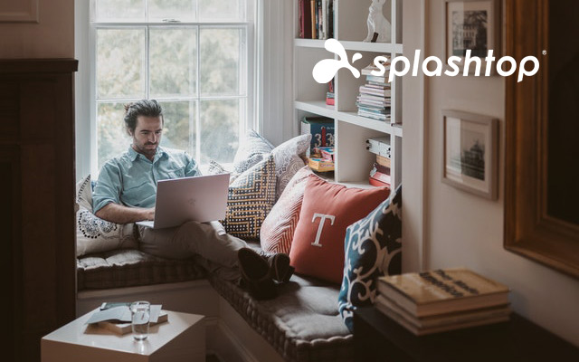 Un contable que trabaja desde casa con Splashtop