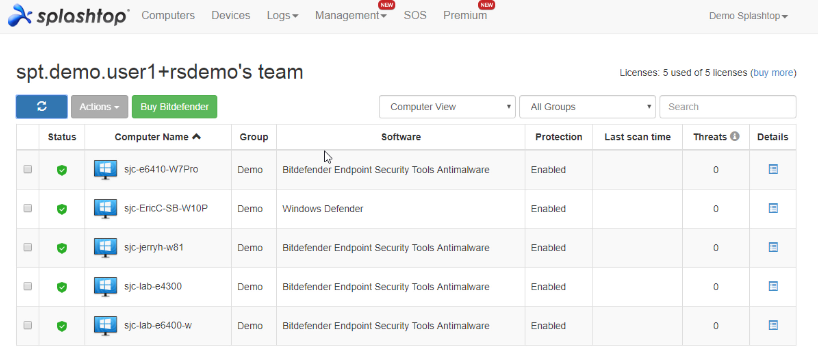 STATUS DE SEGURANÇA DO ENDPOINT