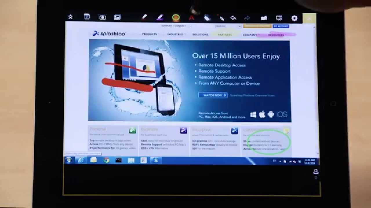 Splashtop Classroom 的注释工具 - 教程