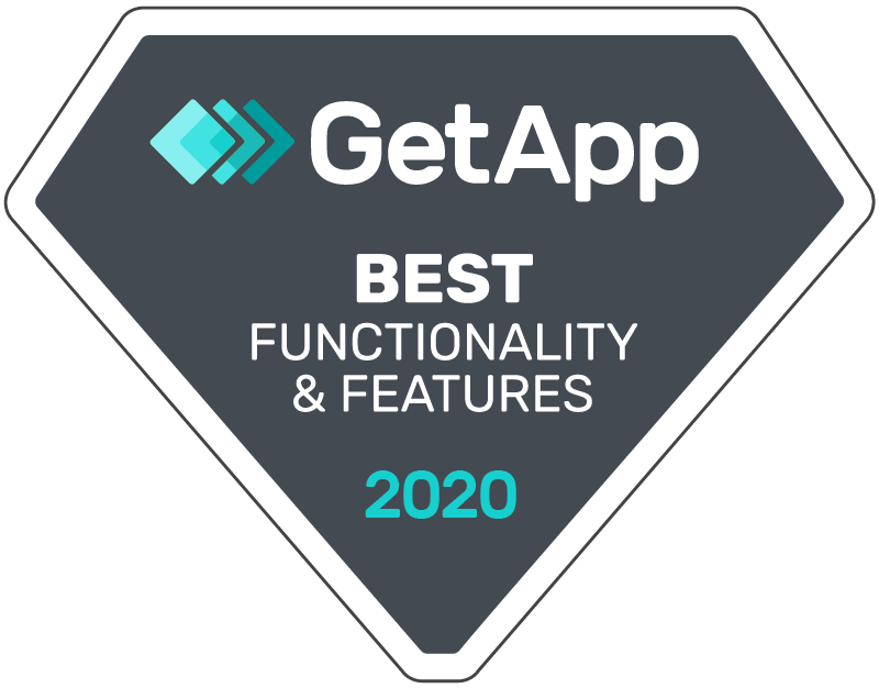 GetApp Best Functionality & Features Badge