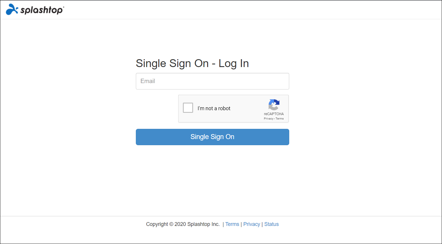 Screenshot Seite Single Sign-On